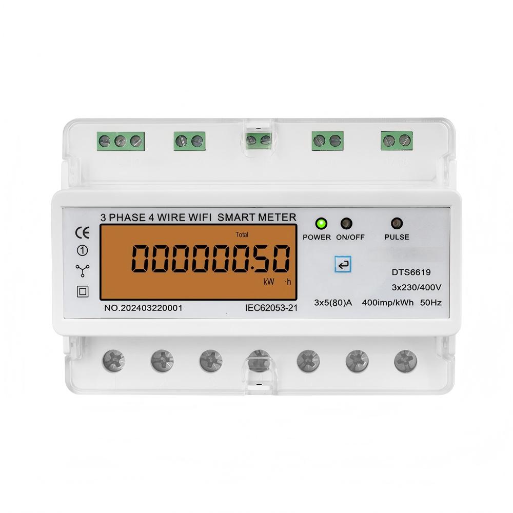 Energy Meter Din Rail Wifi - 3 Phase 4 Wire WiFi Smart