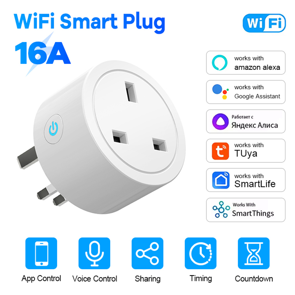 Smart Plug Energy Monitoring Wifi - WiFi Smart Plug 16A UK Socket
