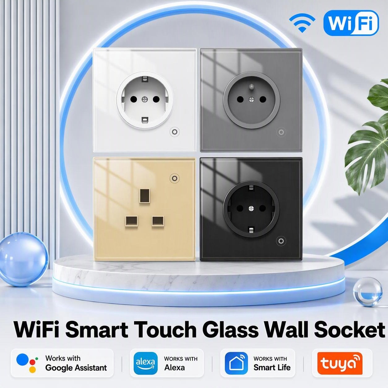 Smart Socket 16A Tuya App - Tuya WiFi Smart Wall Socket 16A