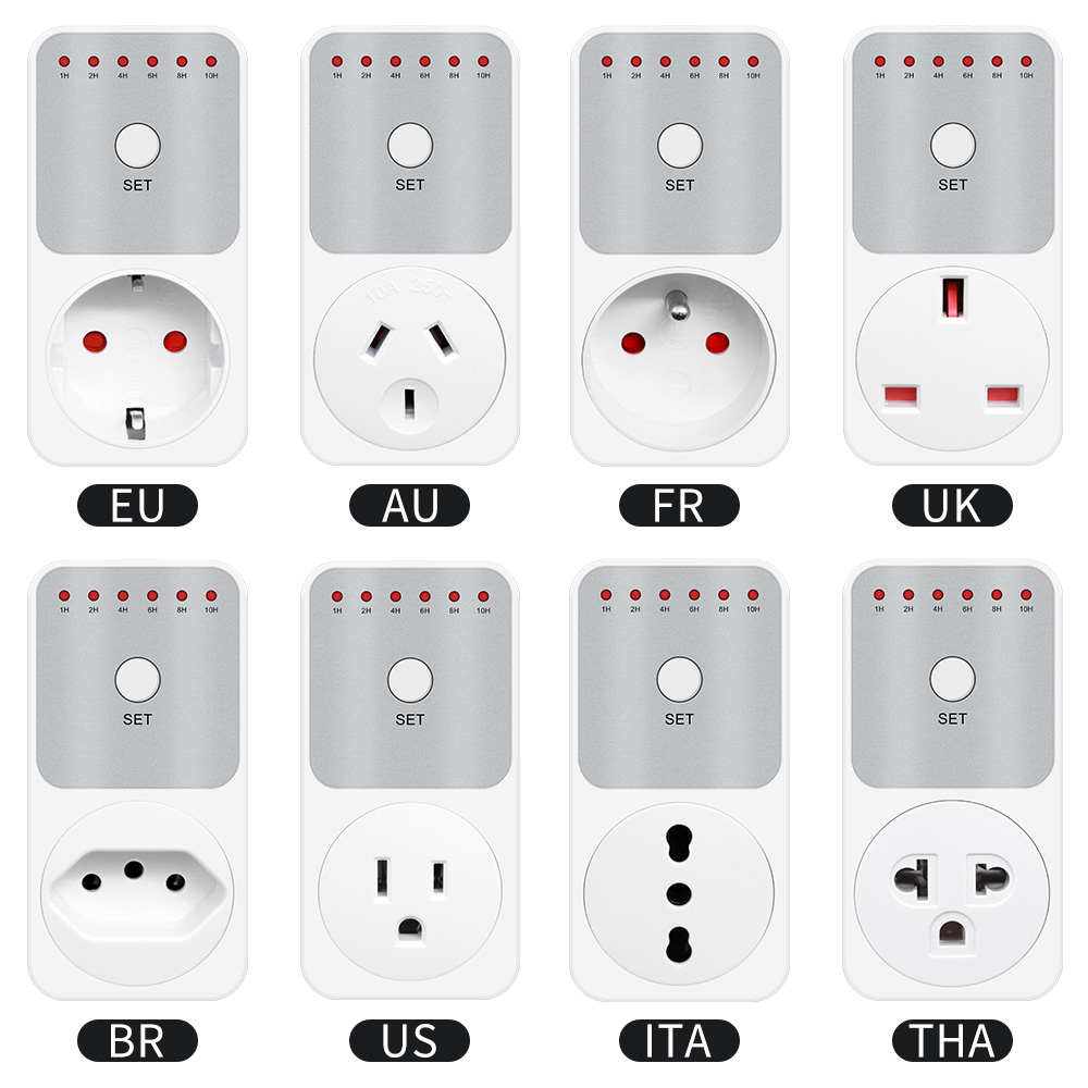 Smart Socket With Timer Countdown - Electronic Wattmeter 10Hr Timer Switch Socket