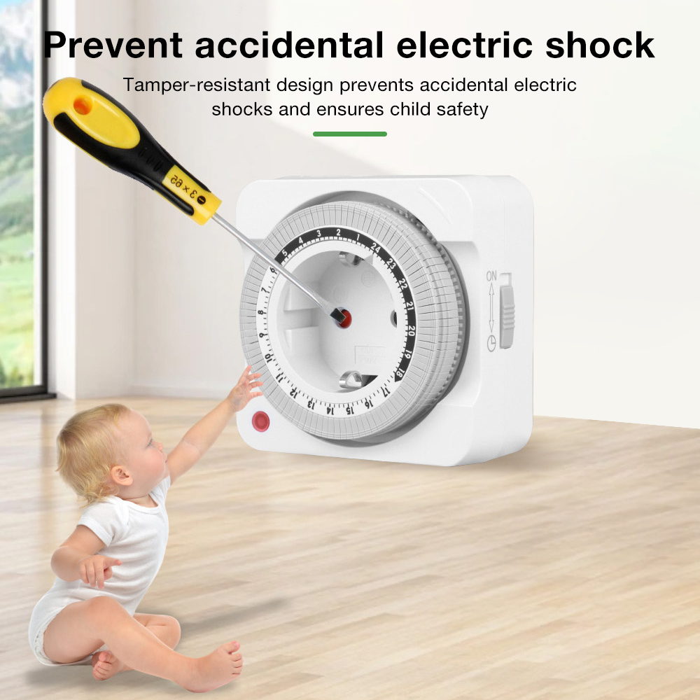 Smart Socket With Timer Countdown - 24H Mechanical Timer Switch with EU