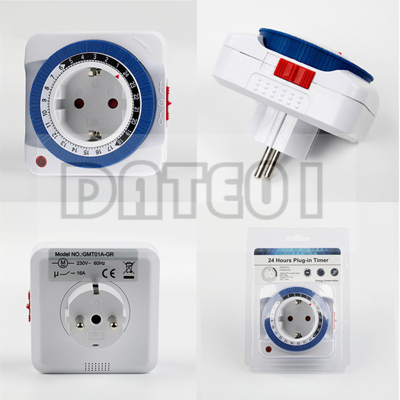 Smart Socket With Timer Countdown - EU Plug In Mechanical Grounded Programmable