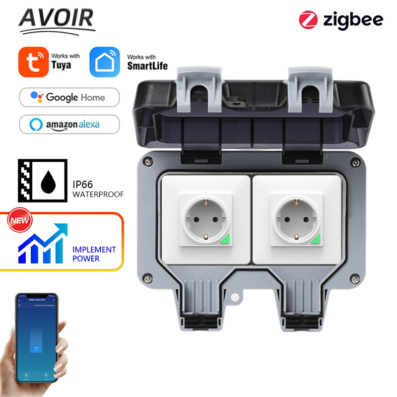 Smart Plug Zigbee 16A - Avoir Tuya Zigbee Electrical Sockets IP66