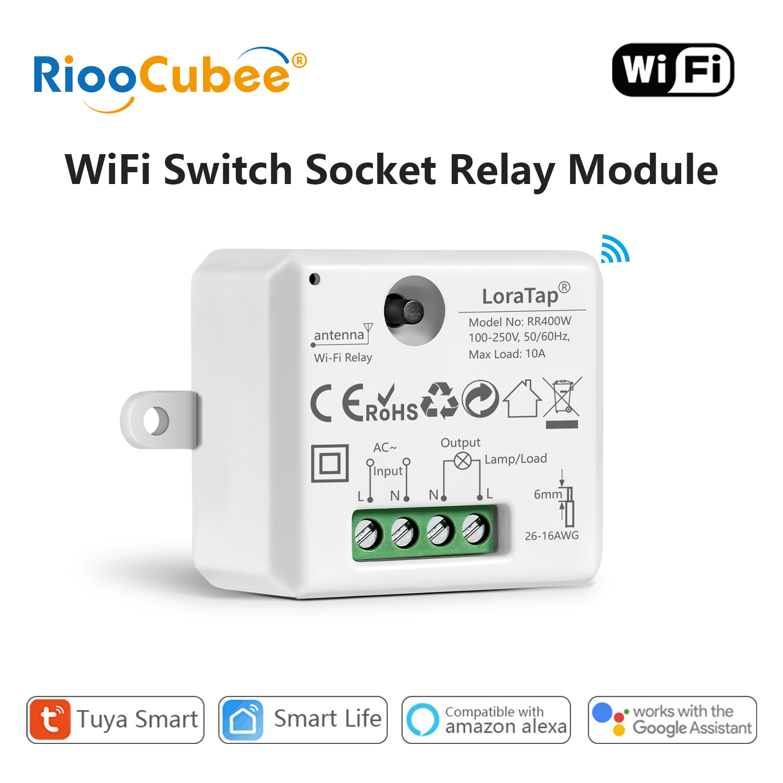 Smart Socket With Timer Countdown - Tuya Smart WiFi Socket 10A Wireless