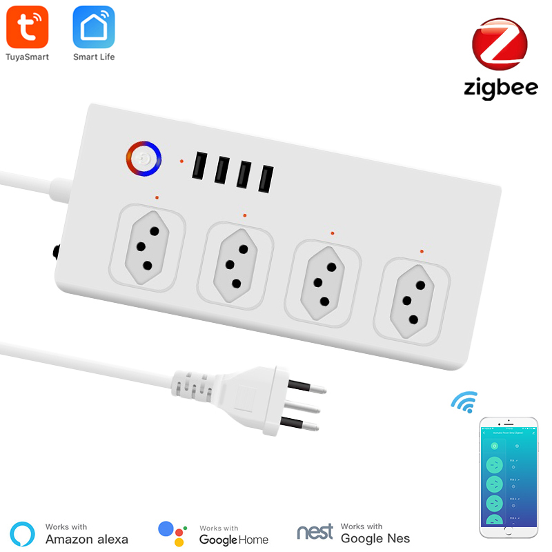 Brazil Smart Zigbee Power Stri - огляд і ціна Smart Power Strip 4 Outlet Usb