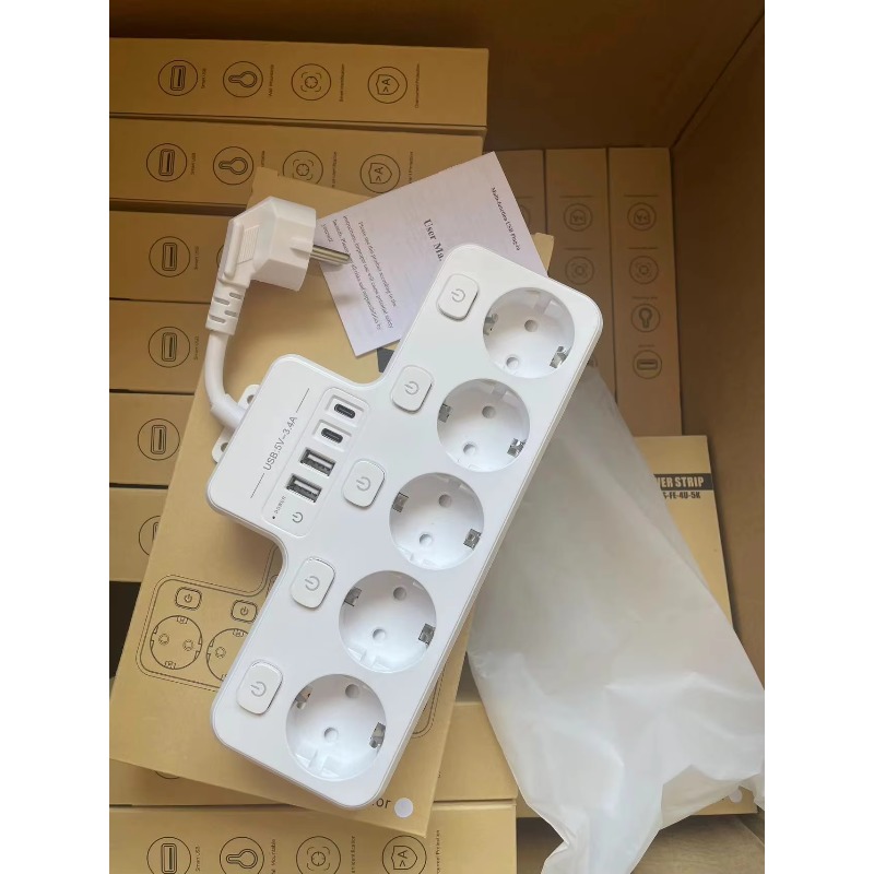 EU Standard Short Cord Multi‑F - огляд і ціна Smart Power Strip 4 Outlet Usb