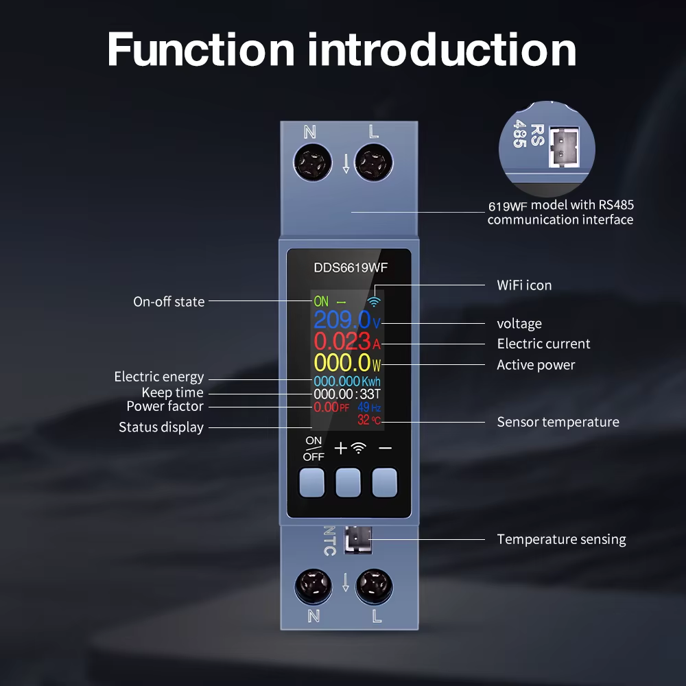 8 in 1 Power Meter WiFi Tuya D - огляд і ціна Energy Meter Din Rail Wifi