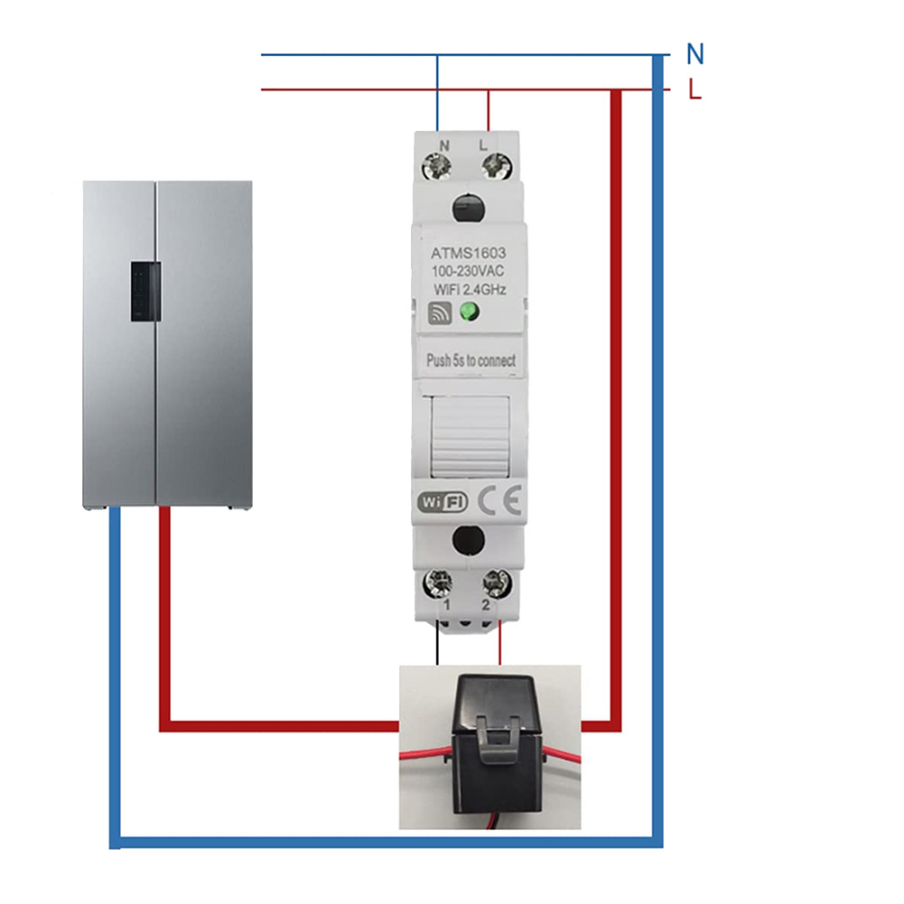 A72Z 1 PCS ATMS1603 Tuya Singl - огляд і ціна Energy Meter Din Rail Wifi