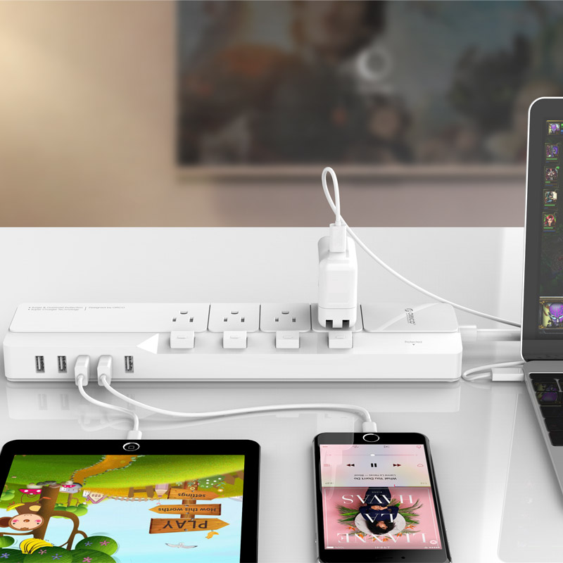 ORICO 4AC Outlets 5USB Ports P - огляд і ціна Smart Power Strip 4 Outlet Usb
