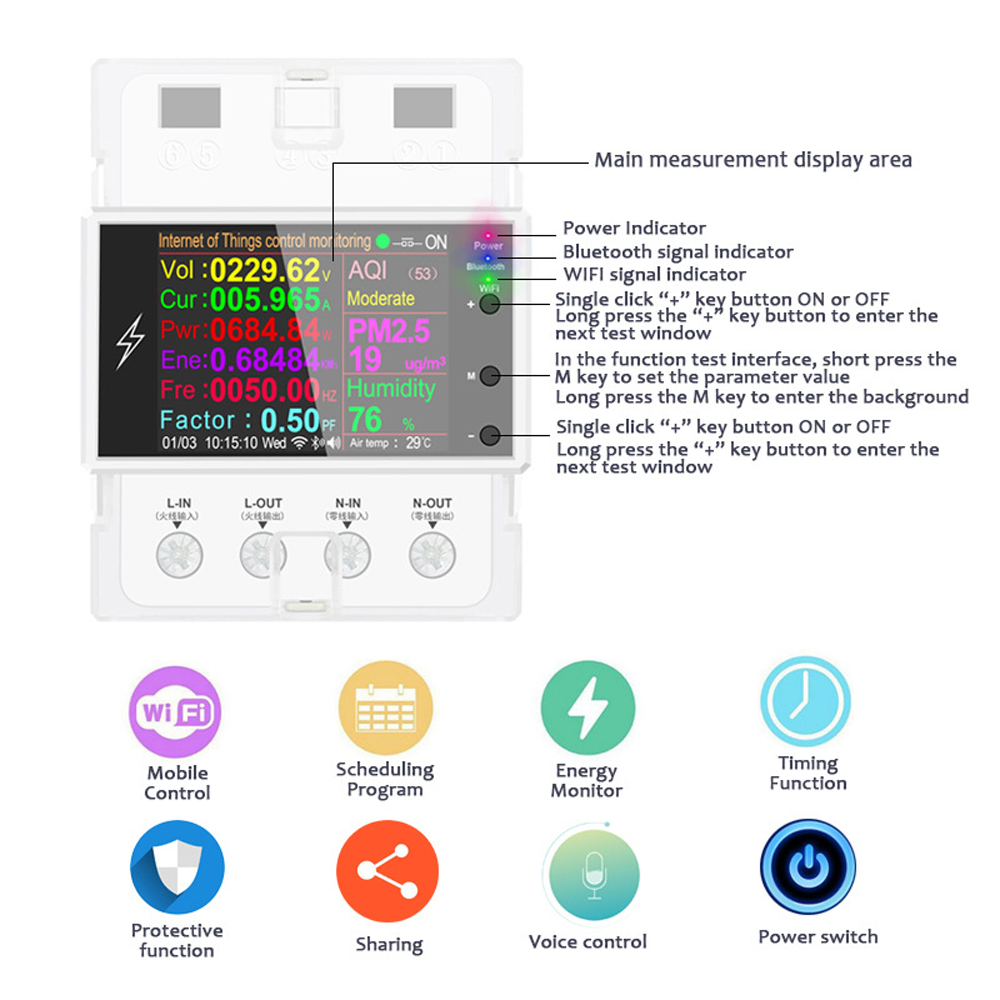 AT4PW WIFI Din Rail Smart Ener - огляд і ціна Energy Meter Din Rail Wifi