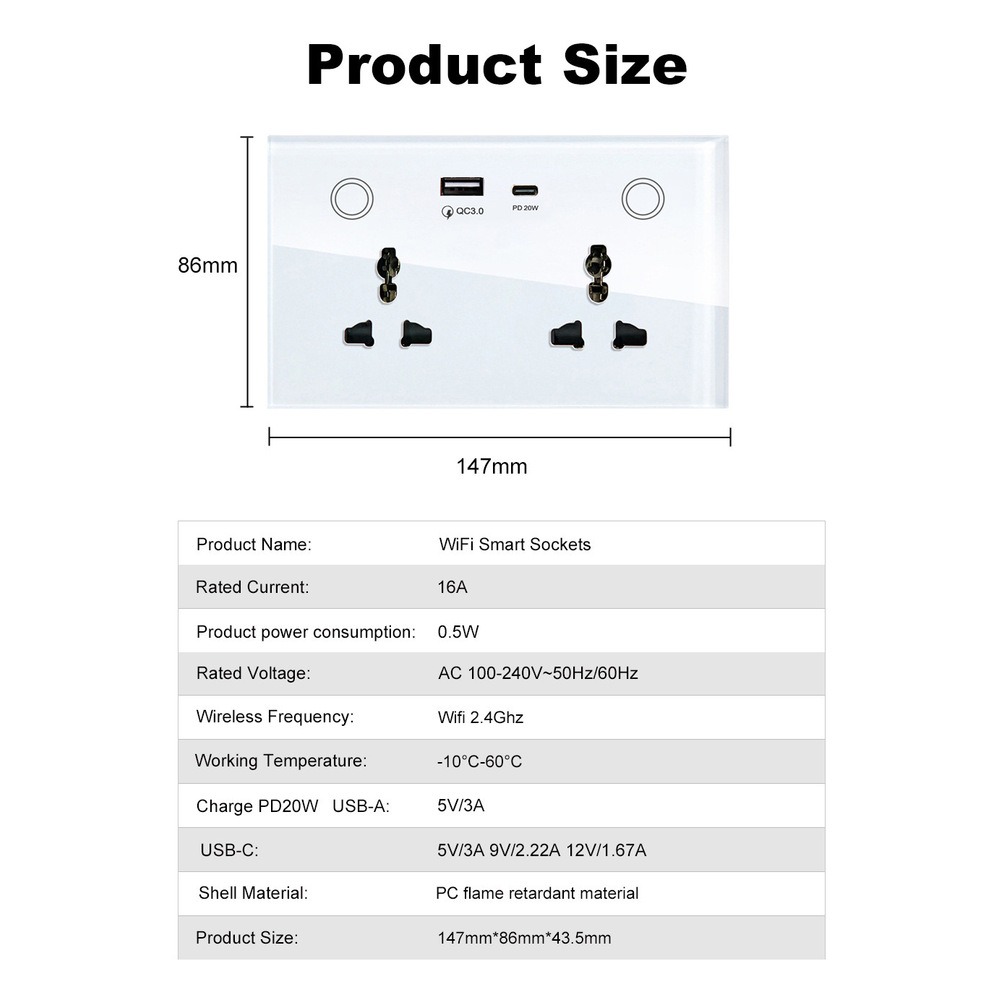 Tuya APP WiFi Smart Socket 147 - огляд і ціна Smart Socket 16A Tuya App