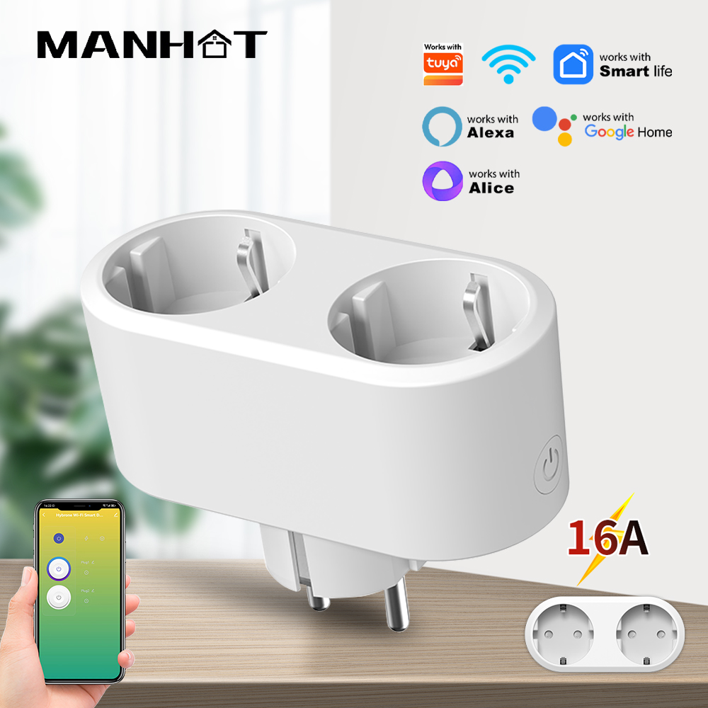 WiFi Smart Plug Dual Outlet 16 - огляд і ціна Smart Socket 16A Tuya App
