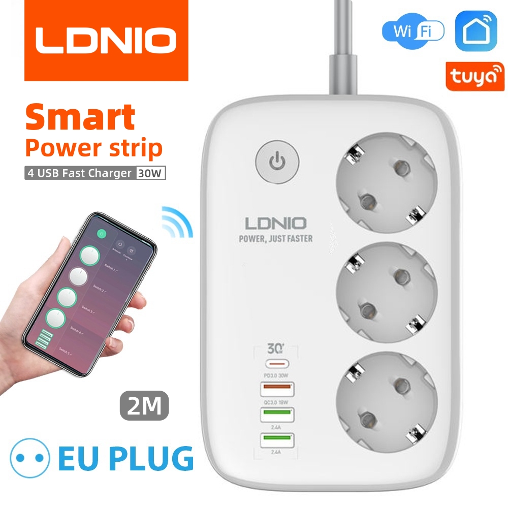 LDNIO Smart Power Strip KR EU  - огляд і ціна Smart Power Strip 4 Outlet Usb