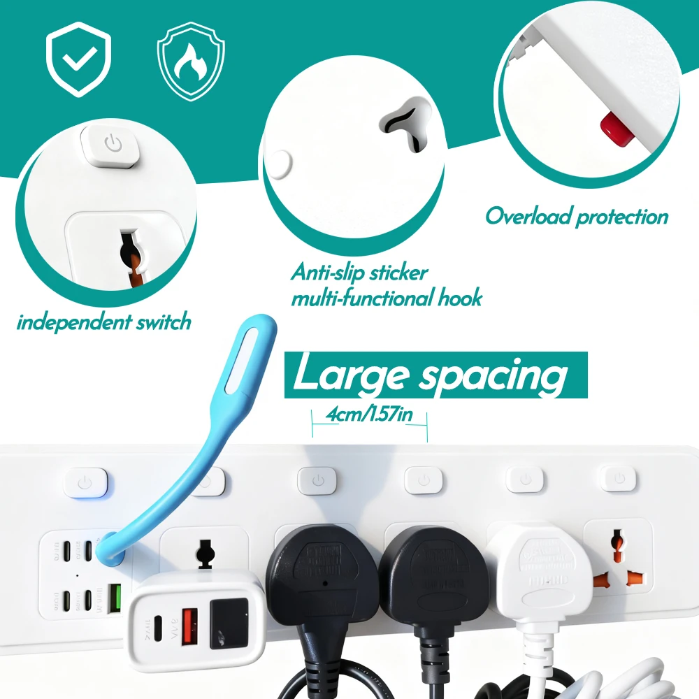 Universal Power Strip Extensio - огляд і ціна Smart Plug Surge Protector