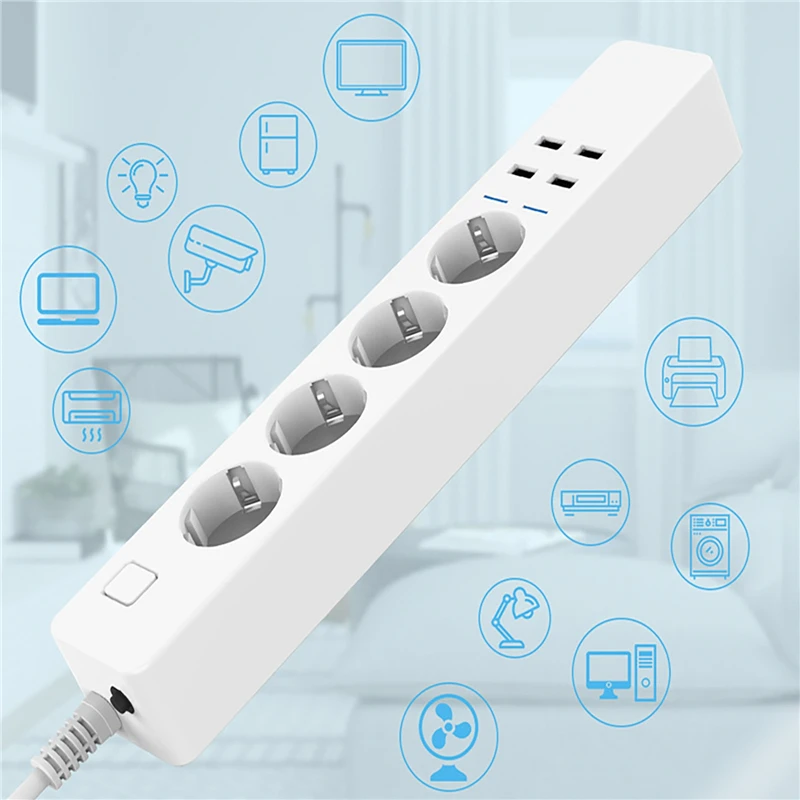 8-in-1 Multi-functional WIFI S - огляд і ціна Smart Power Strip 4 Outlet Usb