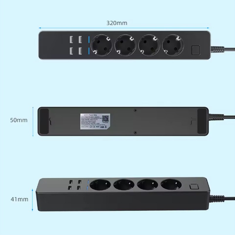 WIFI Smart Power Strip 4 AC Ou - огляд і ціна Smart Power Strip 4 Outlet Usb