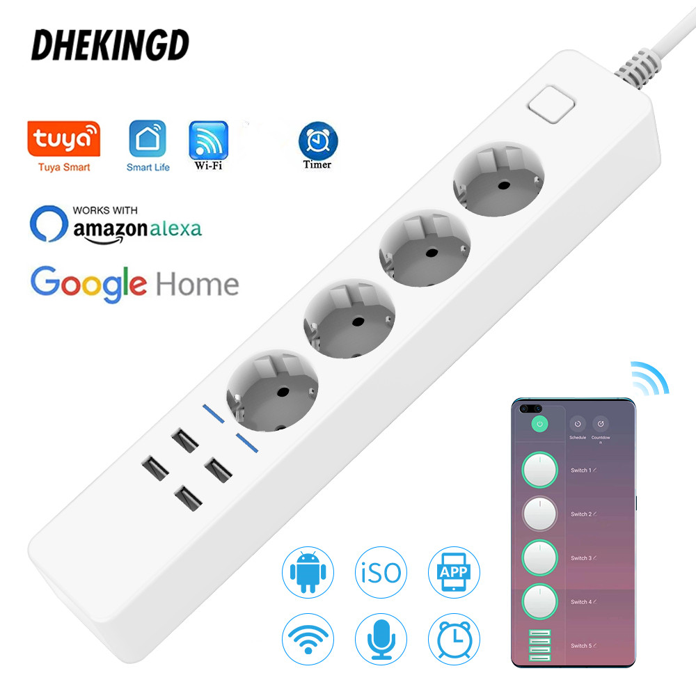 1.8M 3M 5M Wifi Smart Power St - огляд і ціна Smart Power Strip 4 Outlet Usb