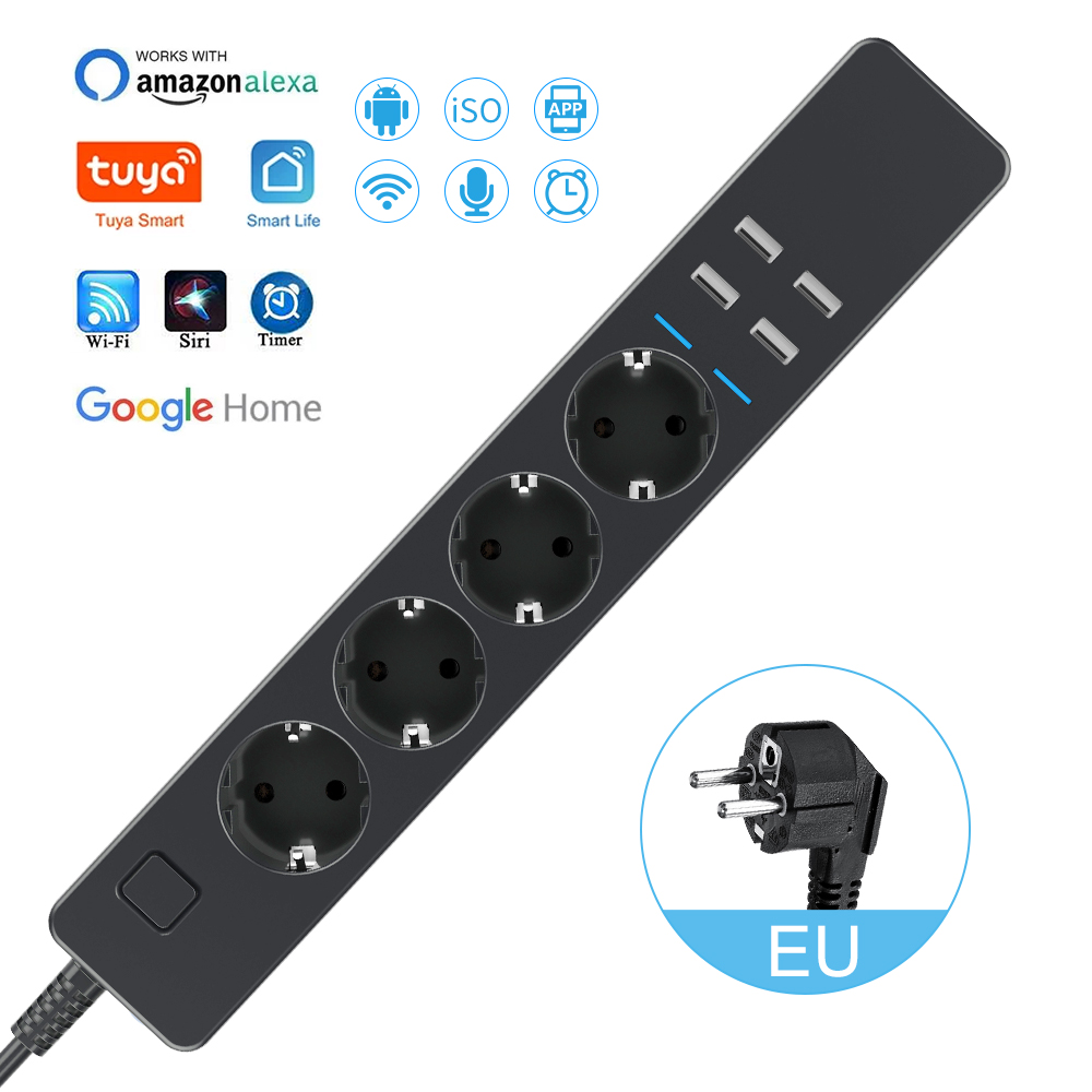 1.8M 3M 5M Wifi Smart Power St - огляд і ціна Smart Power Strip 4 Outlet Usb