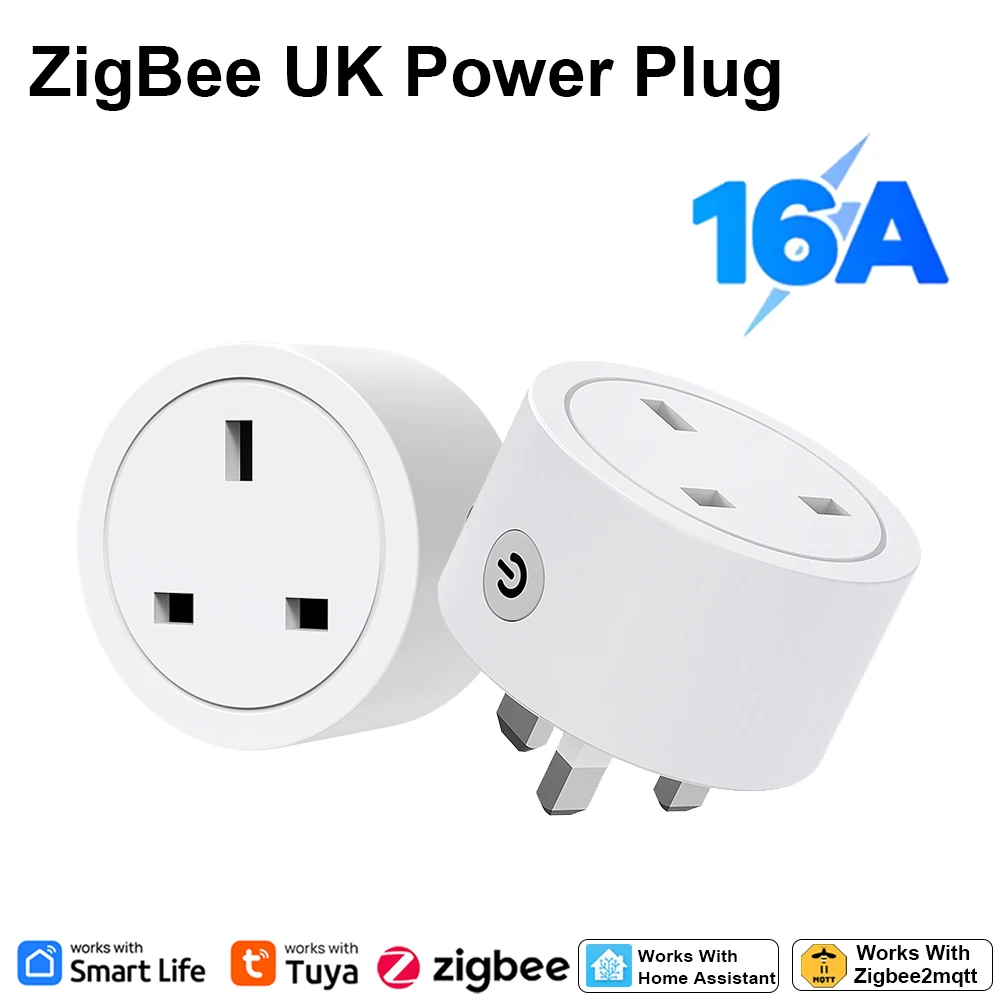 Zigbee Smart Plug 16A UK Socke - огляд і ціна Smart Socket 16A Tuya App