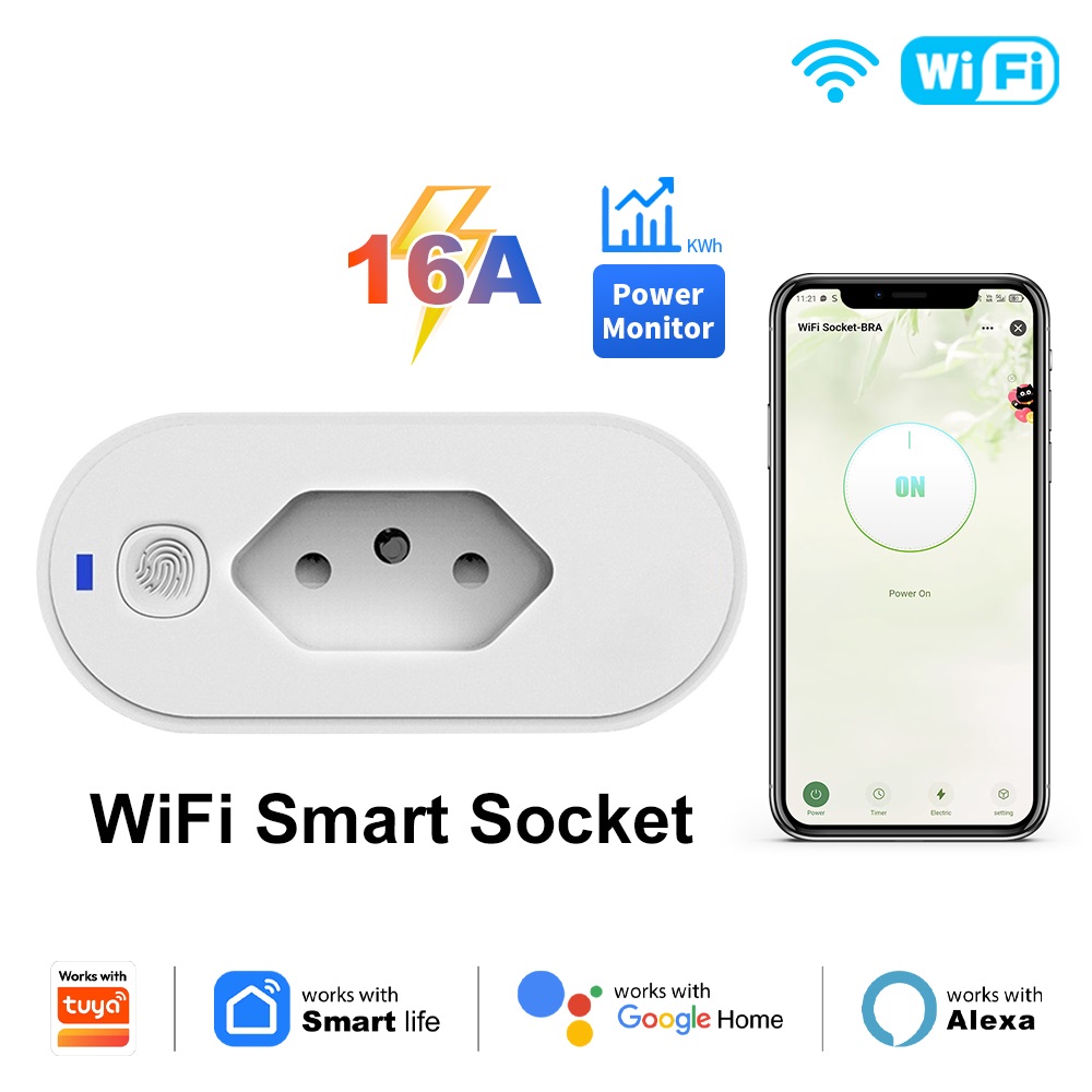 Brazil Wifi Smart Plug 16A  AP - огляд і ціна Smart Socket 16A Tuya App