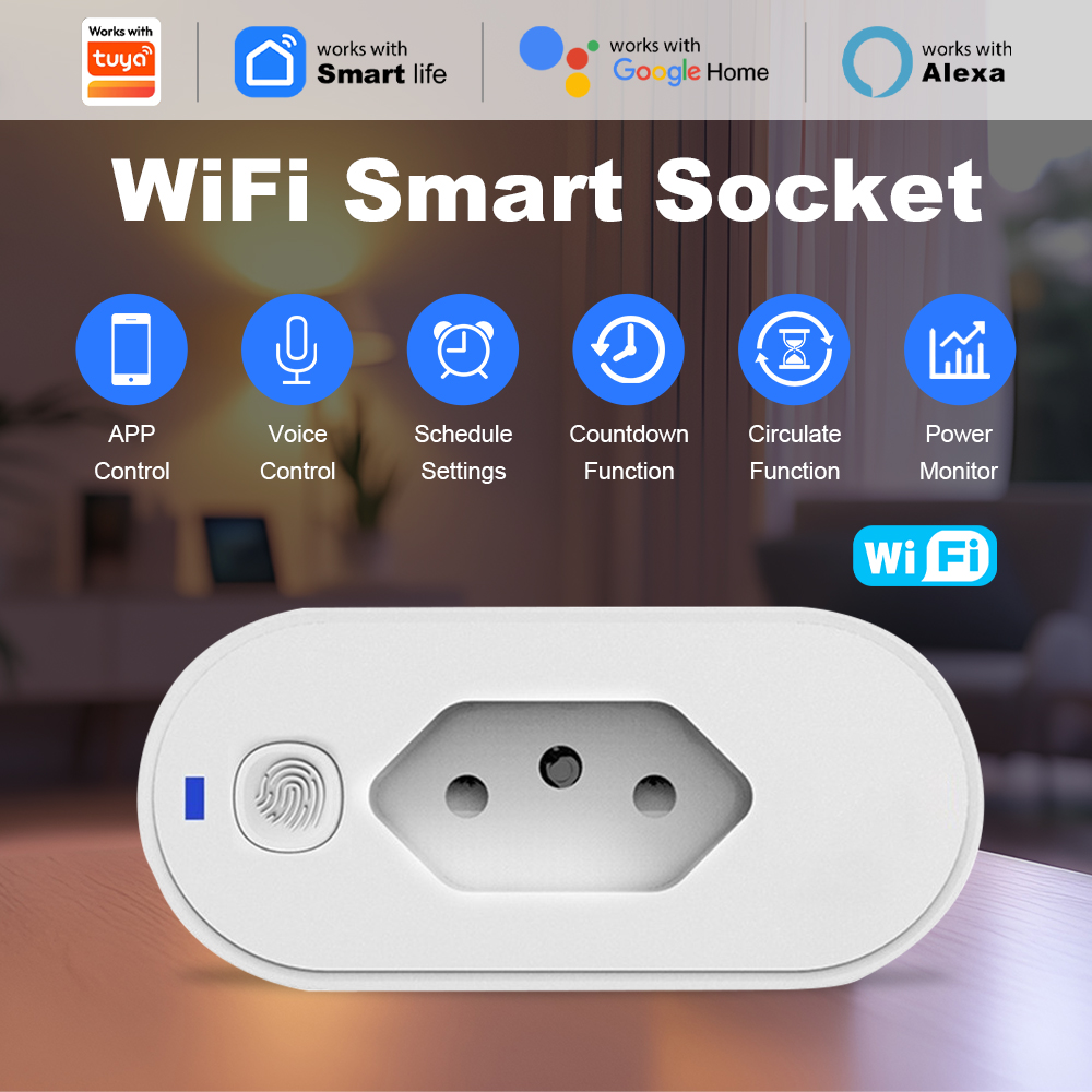 Brazil Wifi Smart Plug 16A  AP - огляд і ціна Smart Socket 16A Tuya App