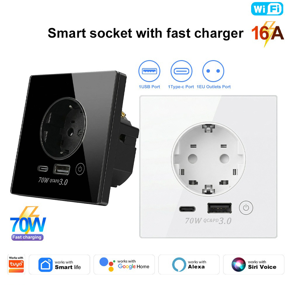 Tuya APP WiFi Smart Wall Socke - огляд і ціна Smart Socket 16A Tuya App