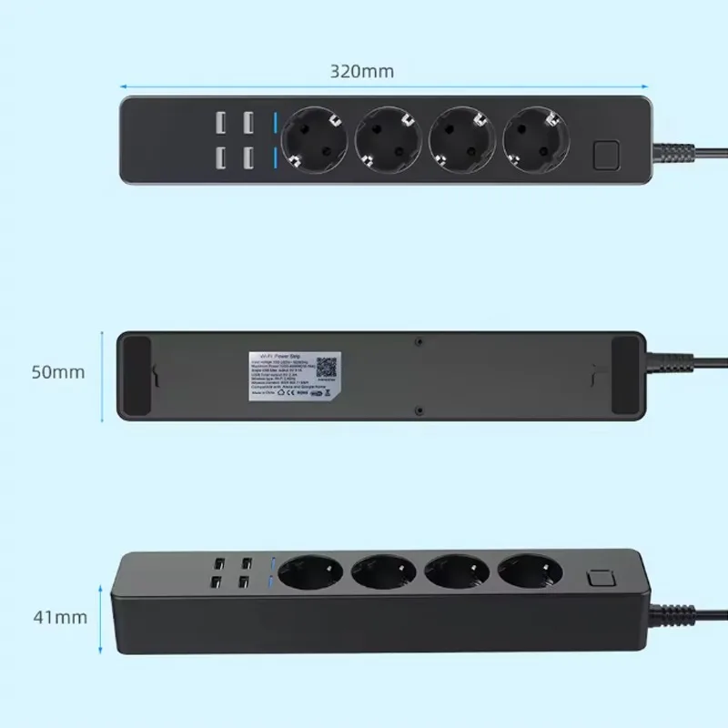 Smart Power Strip Wifi 4 AC Ou - огляд і ціна Smart Power Strip 4 Outlet Usb