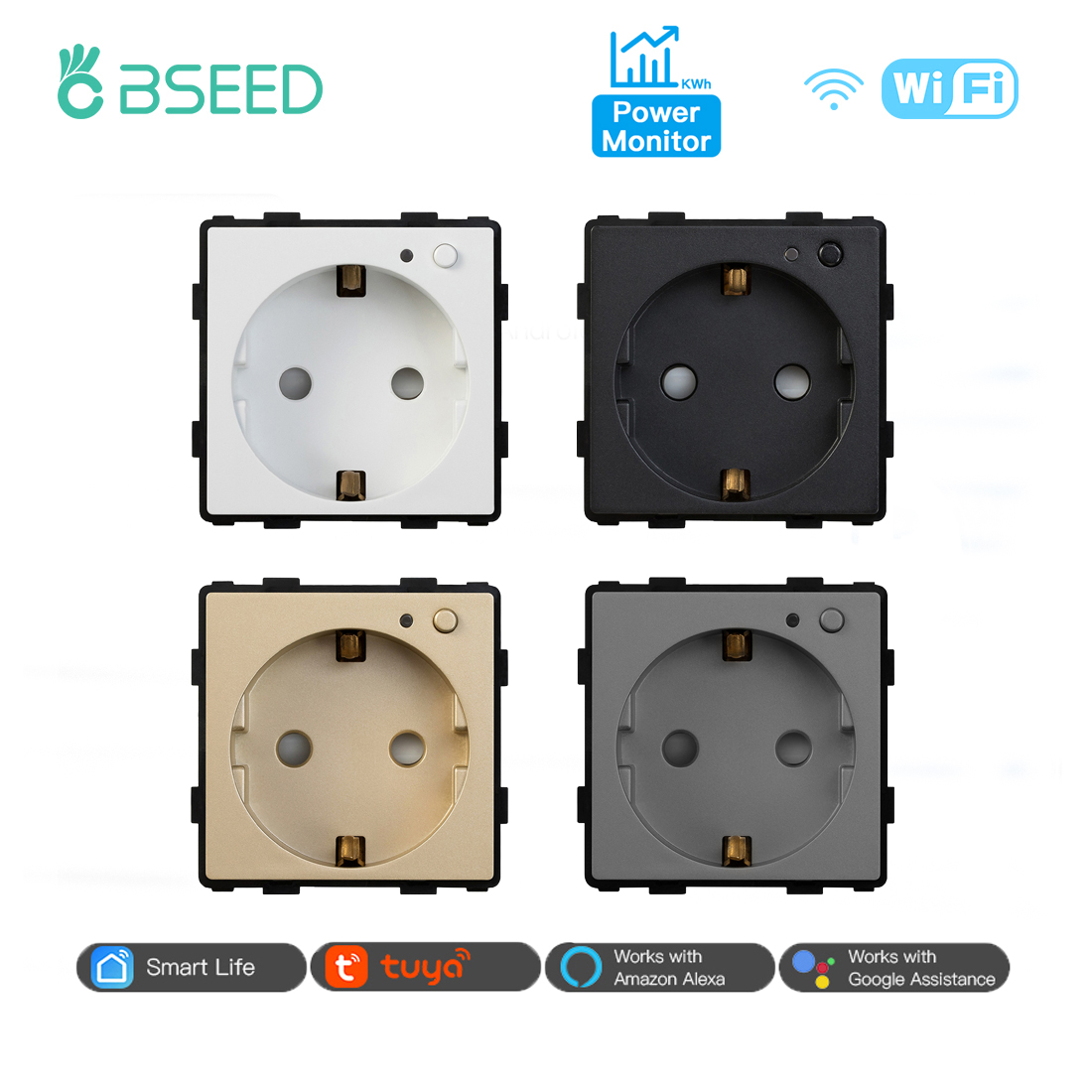 BSEED EU Stanndard Wifi Electr - огляд і ціна Smart Socket 16A Tuya App