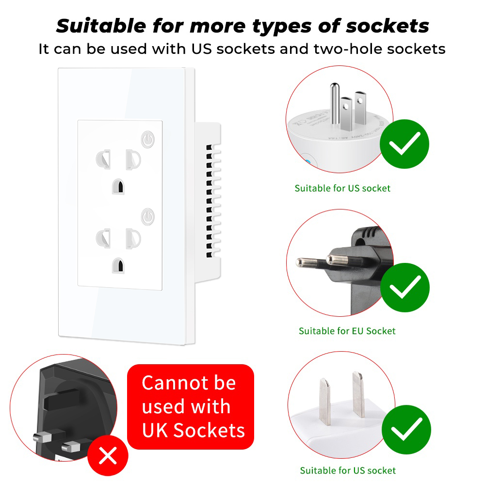 16A Tuya WiFi Bluetooth US EU  - огляд і ціна Smart Plug Energy Monitoring Wifi
