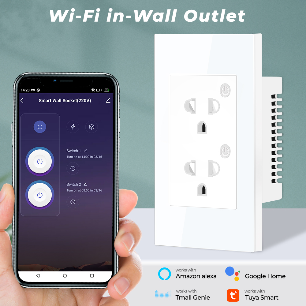16A Tuya WiFi Bluetooth US EU  - огляд і ціна Smart Plug Energy Monitoring Wifi
