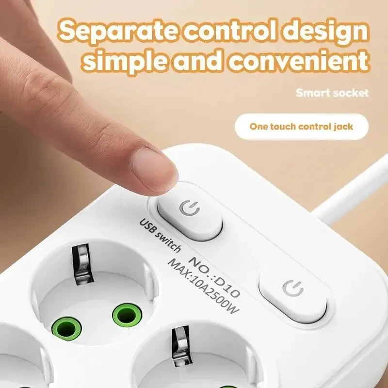 AC Outlet EU Plug Multitap Pow - огляд і ціна Smart Plug Surge Protector