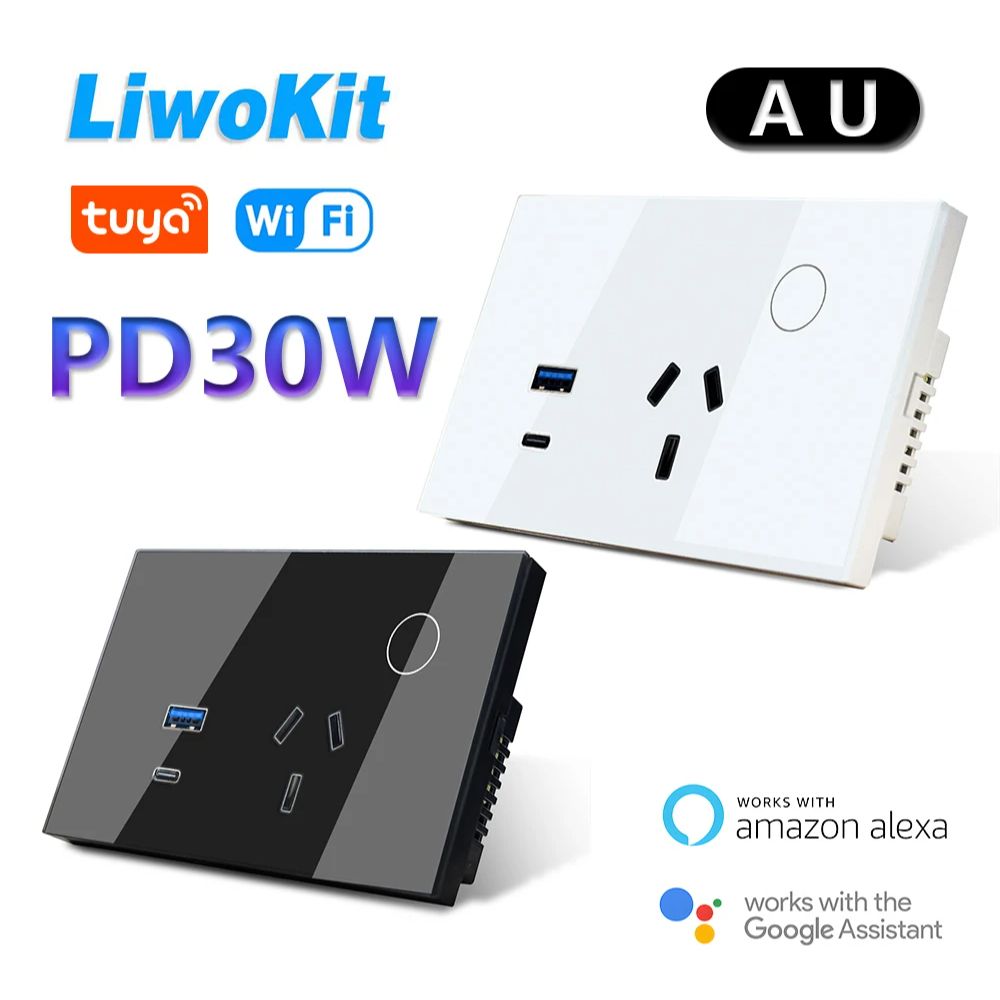 LiwoKit AU Tuya Wifi Wall Sock - огляд і ціна Smart Plug Energy Monitoring Wifi