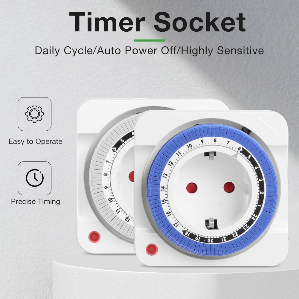 EU Plug Mechanical Timer Socke - огляд і ціна Smart Socket With Timer Countdown