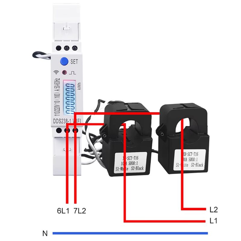 【NOW SAVE】5X 2Phase 3Wires 110 - огляд і ціна Energy Meter Din Rail Wifi