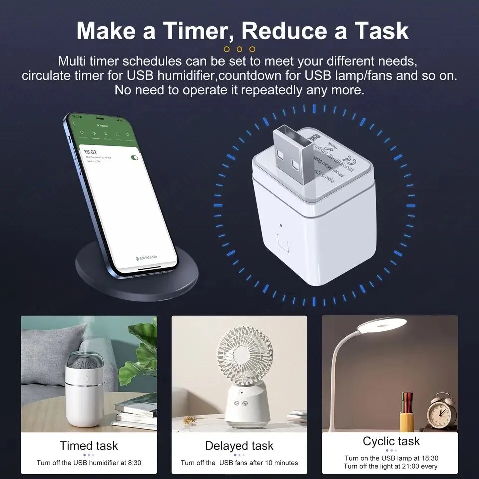 Tuya WiFi Micro USB Adaptor 5V - огляд і ціна Smart Plug Mini Alexa Google