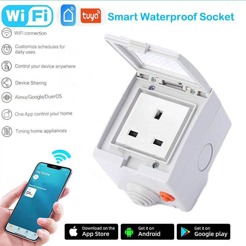 Tuya 16A Fr ,EU,UK,US  WiFi Sm - огляд і ціна Smart Socket 16A Tuya App