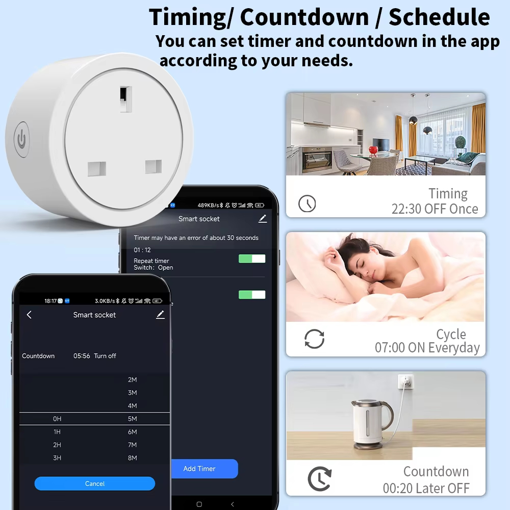 WiFi 16A Smart Socket UK Plug  - огляд і ціна Smart Plug Energy Monitoring Wifi