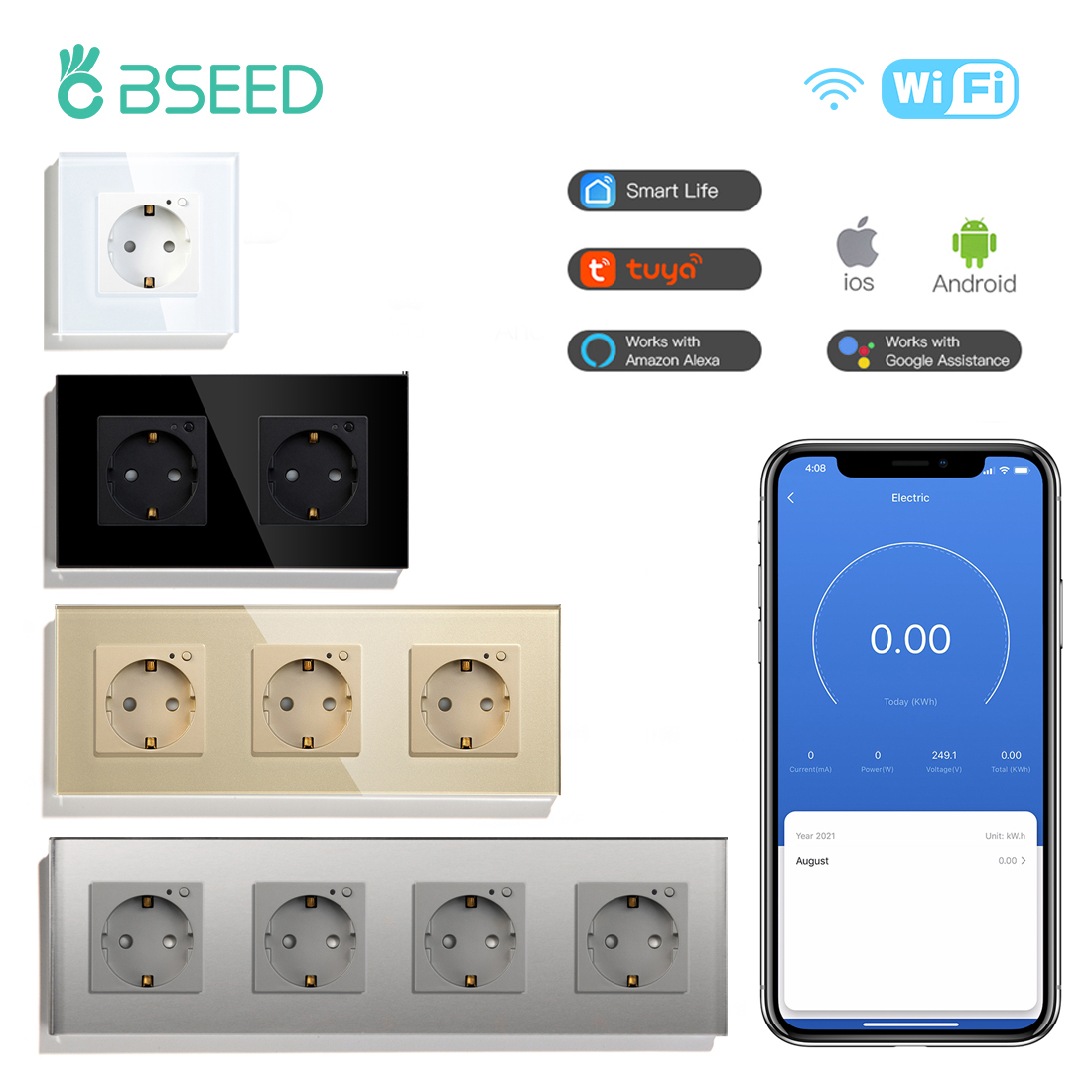 BSEED EU Electrical Wifi Smart - огляд і ціна Smart Plug Energy Monitoring Wifi