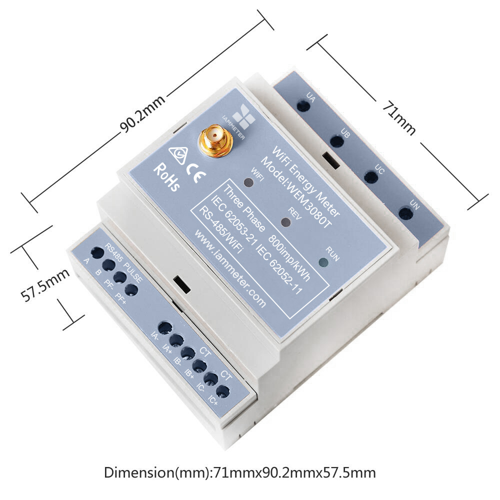 Bidirectional 3-Phase Energy M - огляд і ціна Energy Meter Din Rail Wifi