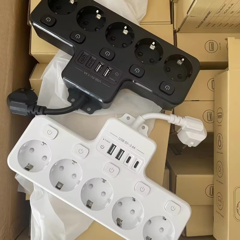 EU Standard Short Cord Multi‑F - огляд і ціна Smart Power Strip 4 Outlet Usb