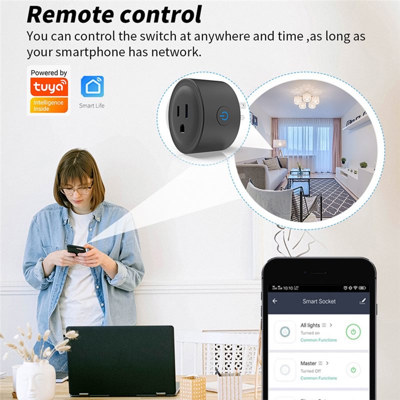 WCS-TUYA Smart Plug WIFI Socke - огляд і ціна Smart Plug Energy Monitoring Wifi
