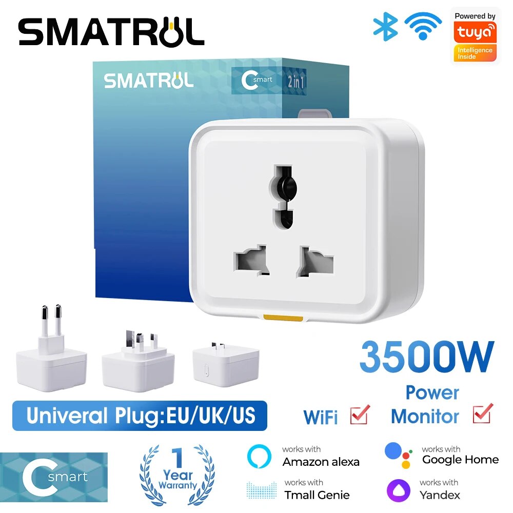 Tuya Smart Home Wireless WIFI  - огляд і ціна Smart Plug Energy Monitoring Wifi