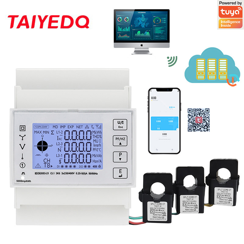TAC4321CT Three Phase Din Rail - огляд і ціна Energy Meter Din Rail Wifi