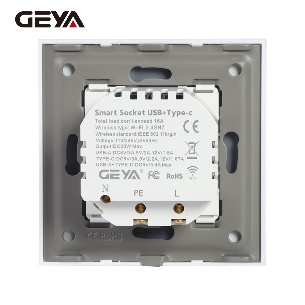 GEYA Wifi EU Socket With 20W T - огляд і ціна Smart Socket 16A Tuya App