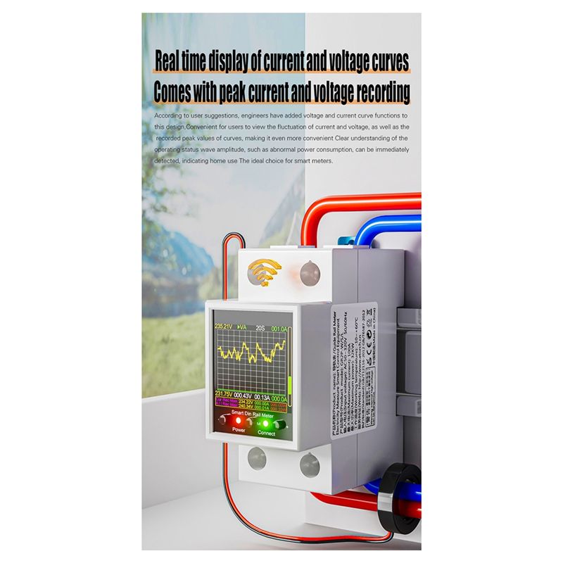 ABQU 100A Tuya WiFi Smart Din  - огляд і ціна Energy Meter Din Rail Wifi