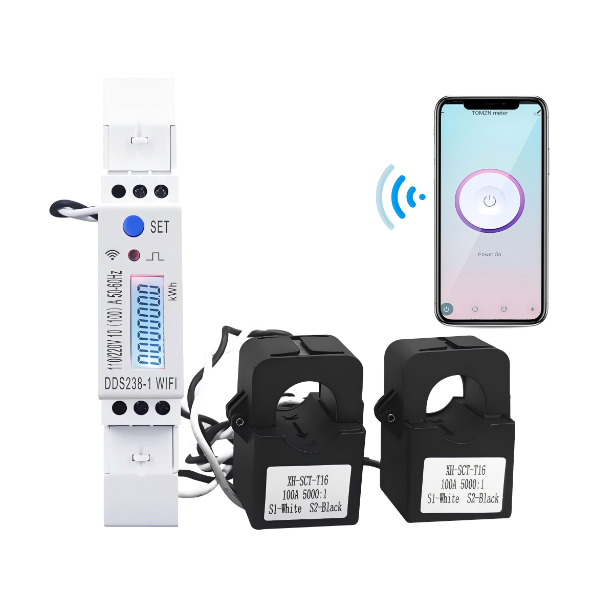 100A Din Rail 18mm 2 Phase 3 W - огляд і ціна Energy Meter Din Rail Wifi