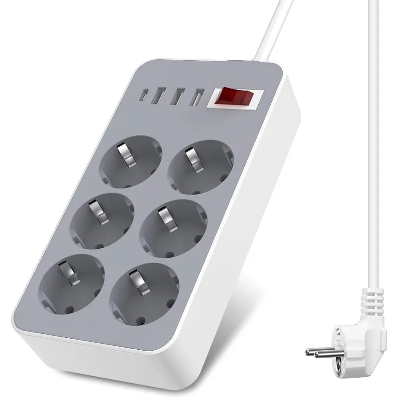 10 In 1 EU Plug Switch Power S - огляд і ціна Smart Power Strip 4 Outlet Usb