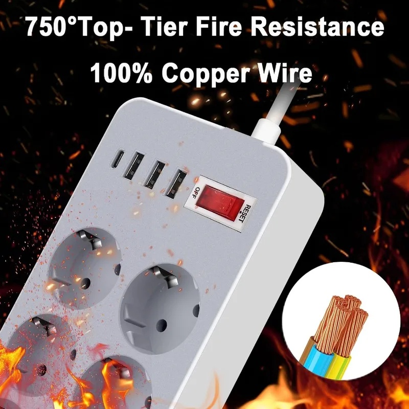 10 In 1 EU Plug Switch Power S - огляд і ціна Smart Power Strip 4 Outlet Usb