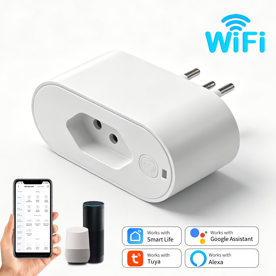 Tuya WiFi Brazil Plug 16A Sock - огляд і ціна Smart Socket 16A Tuya App