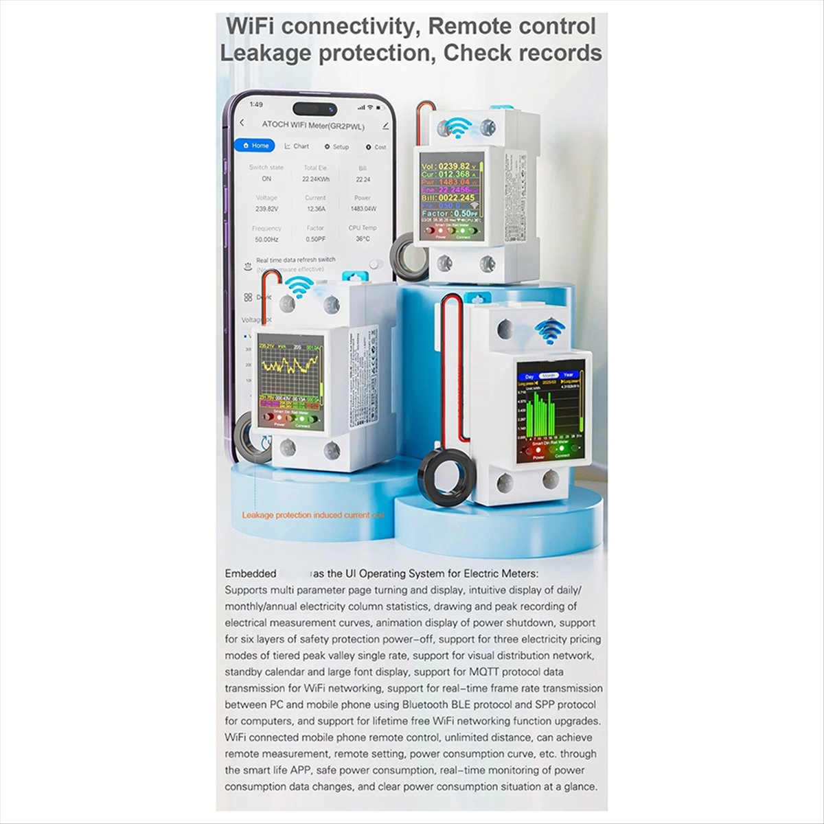 Dynamic Tuya WiFi Smart Din Ra - огляд і ціна Energy Meter Din Rail Wifi